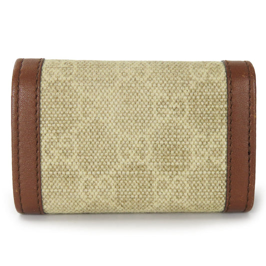 GUCCI Key case Key holder  282432 GG Canvas, Calfskin beige Interlocking Women Used