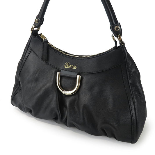 GUCCI Handbag 190525 leather black Women Used