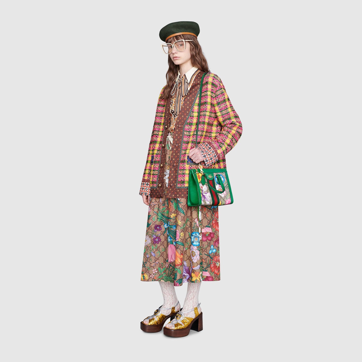 Gucci Online Exclusive Ophidia GG Flora small tote bag