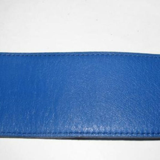 Gucci Cobalt Blue Leather Vintage Belt
