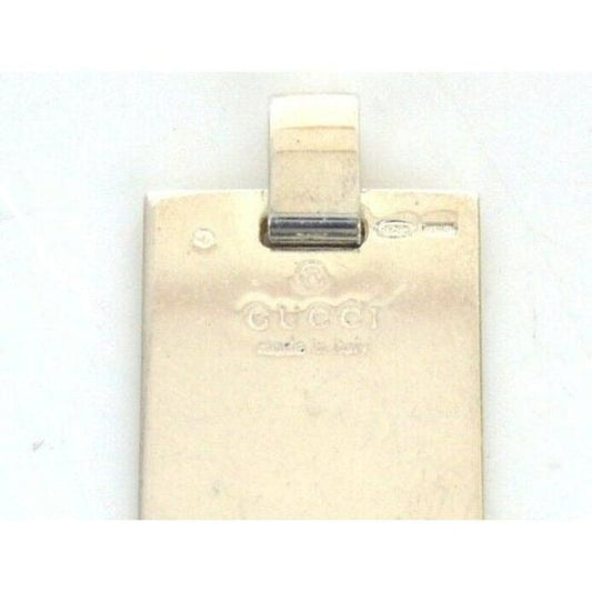 Gucci Bold Sterling Cancer 'Dog Tag' Pendant