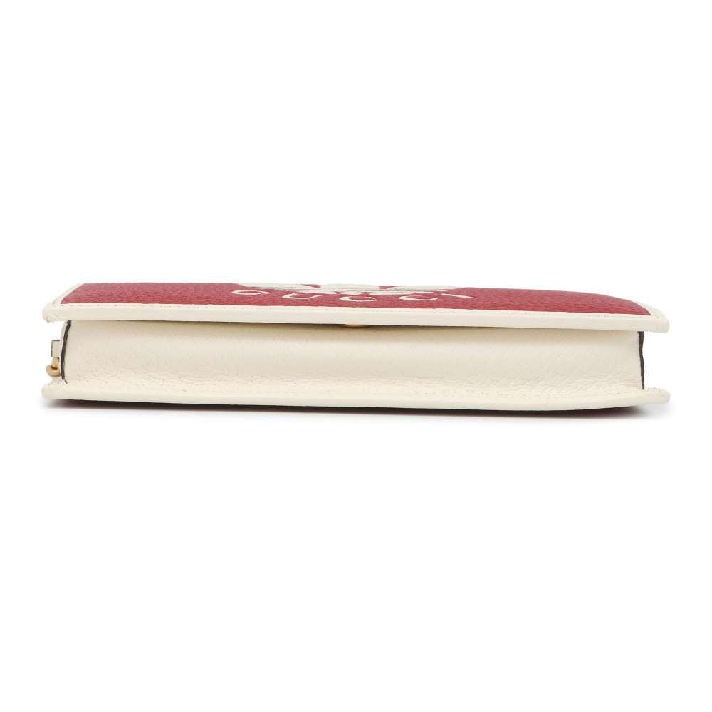 GUCCI adidas Collaboration Chain Wallet Red/White 621892 Leather