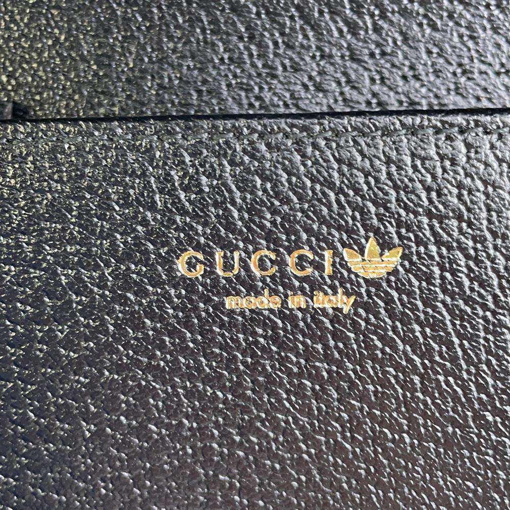 GUCCI adidas Collaboration Chain Wallet Red/Black 621892 GG CrystalCanvas/Leather