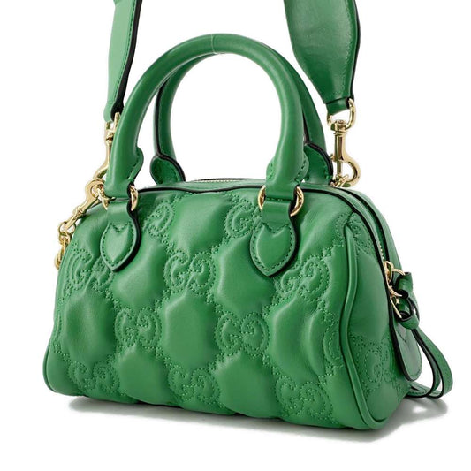 GUCCI GGMatelasse 2wayTravel Bag Green 702251 Leather Size Mini