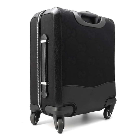 GUCCI Jumbo GG Small Cabin Trolley Bag Black 451003 Canvas Leather