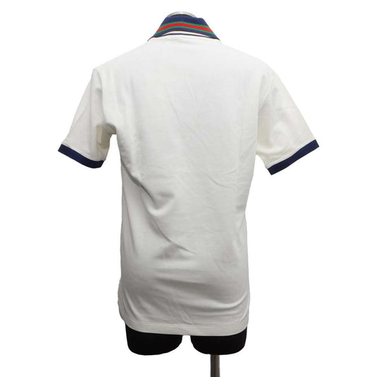 GUCCI Cotton pique polo shirt Size XS White/Blue 737667 Cotton94% Polyurethane6%
