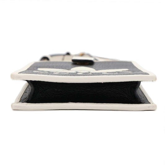 GUCCI Adidas collaboration phone case Black/White 702203 Leather