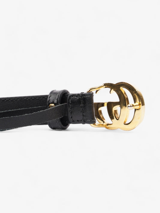 Gucci GG Marmont Thin Belt Black / Gold Leather 90cm / 36"