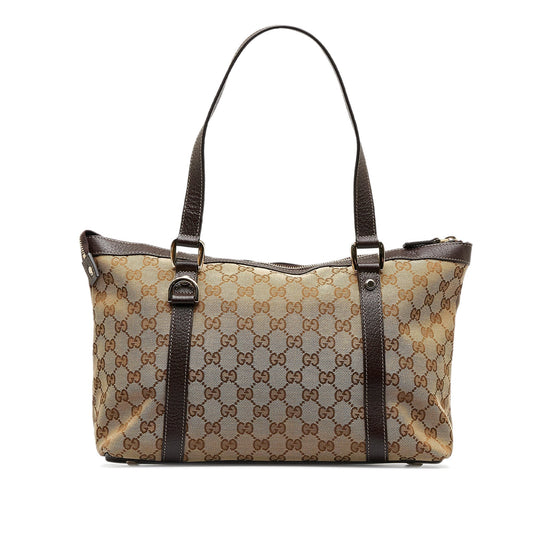 Brown Gucci GG Canvas Abbey D-Ring Tote Bag