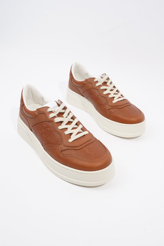 Gucci Chunky B Sneaker Tan Leather EU 42 UK 8