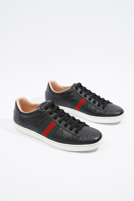 Gucci Ace Black Guccissima EU 39 / UK 6