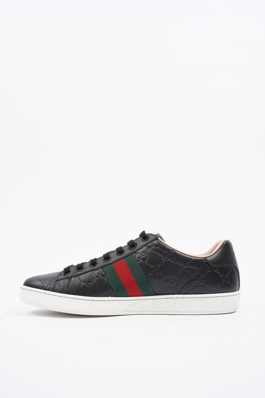 Gucci Ace Black Guccissima EU 39 / UK 6