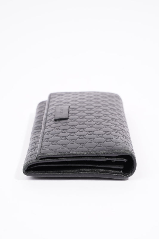 Gucci Bi-Fold Wallet Guccissima Black Leather