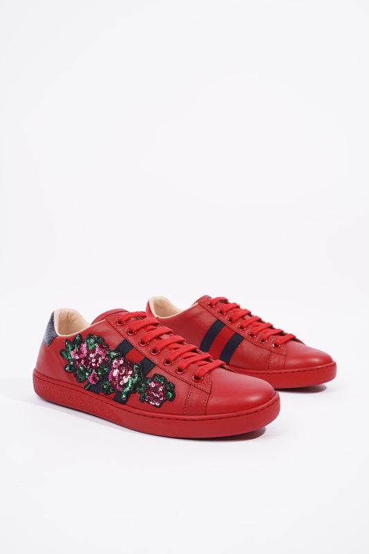 Gucci Ace Low Red / Blue Tab EU 36 / UK 3