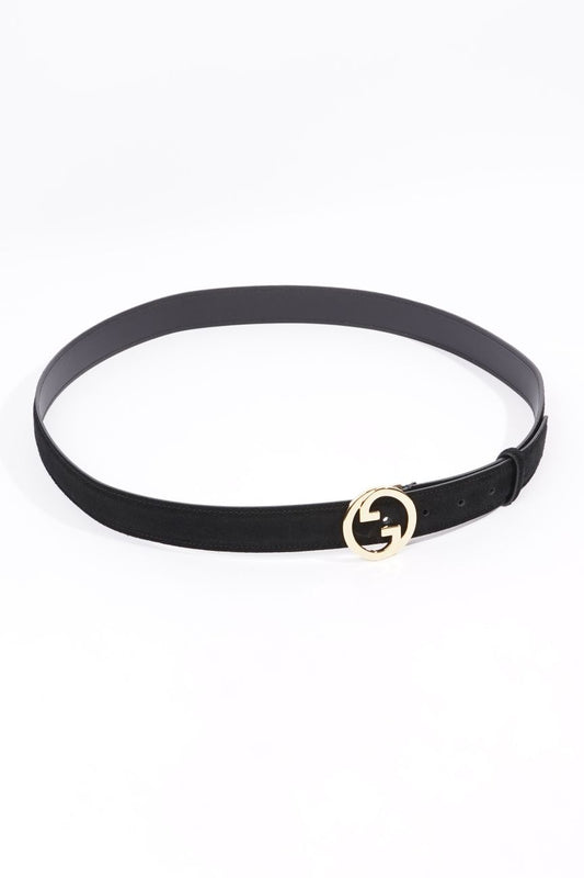 Gucci Blondie Belt Black Suede 105