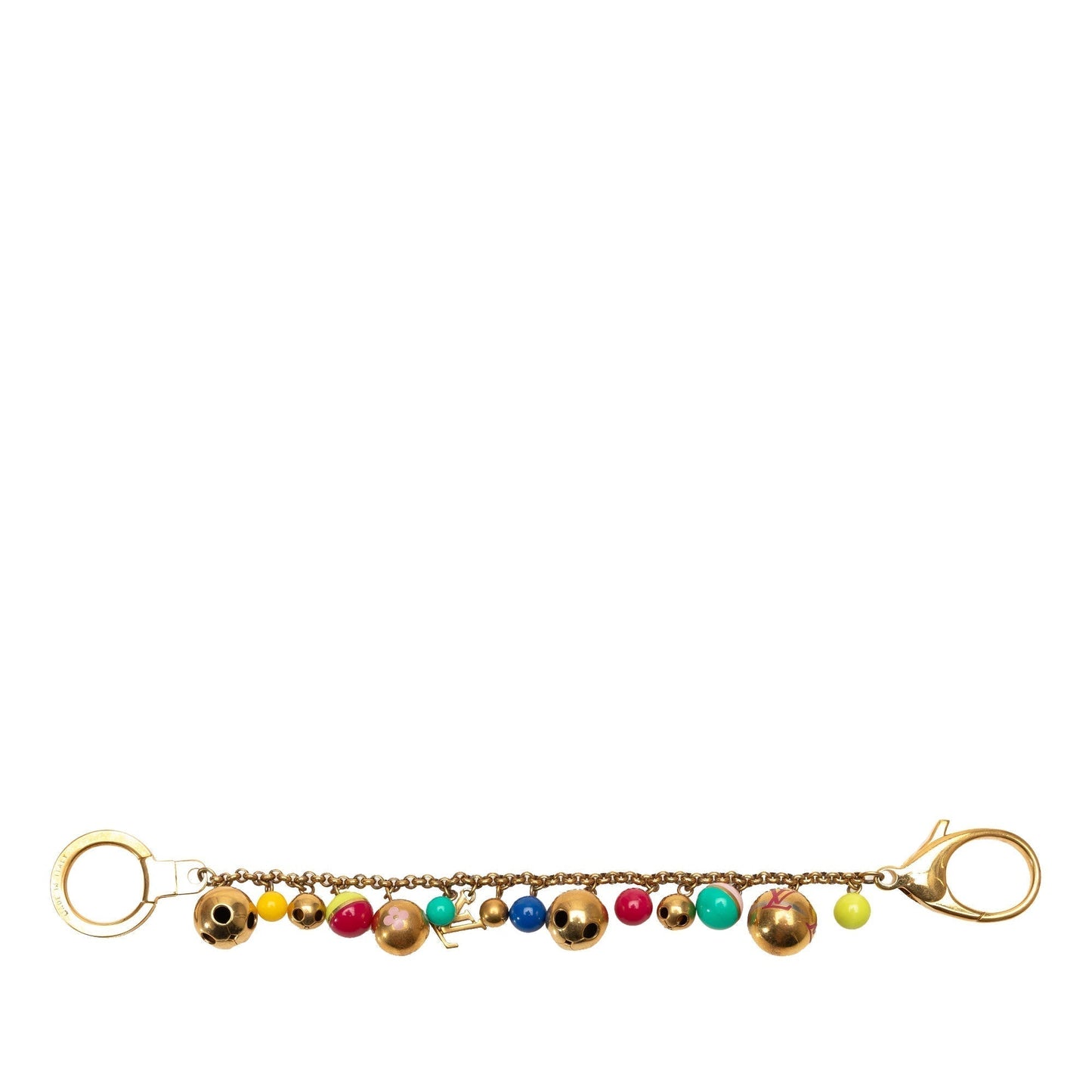 Gold Louis Vuitton Porte Cles Chaine Grelots Bag Charm Key Chain