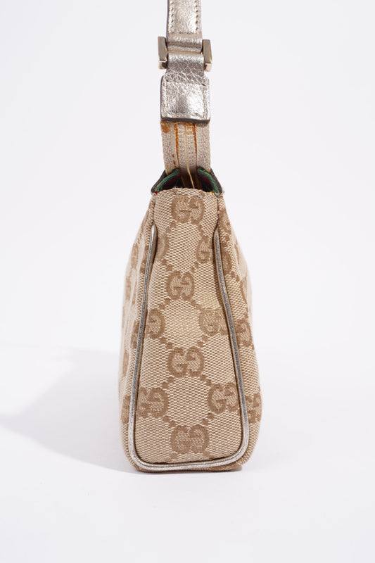 Gucci GG Pouch Beige Canvas