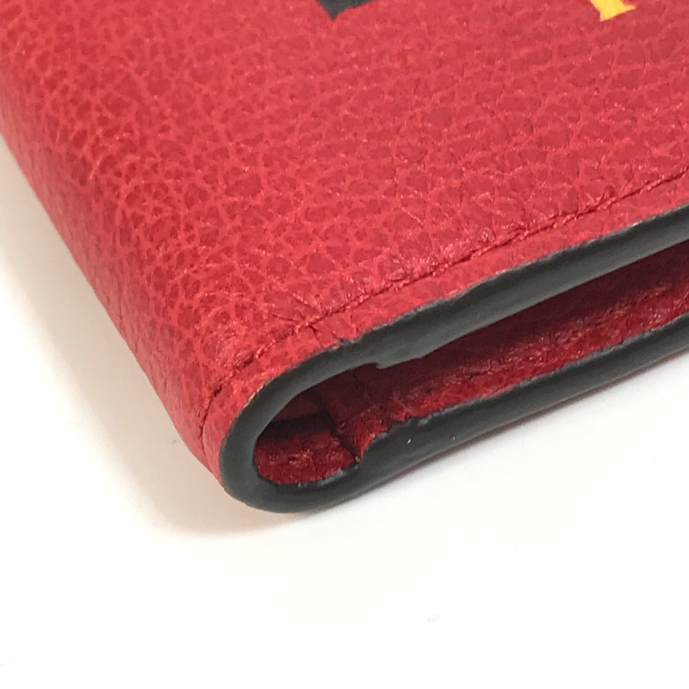 GUCCI Folded wallet 496309 leather Red GUCCI print Vintage logo unisex(Unisex) Used