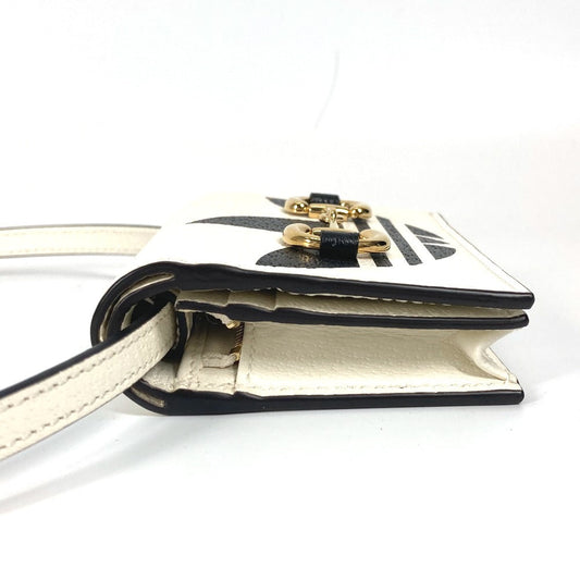 GUCCI Folded wallet 702248 leather white adidas adidas collaboration Horsebit mens Used