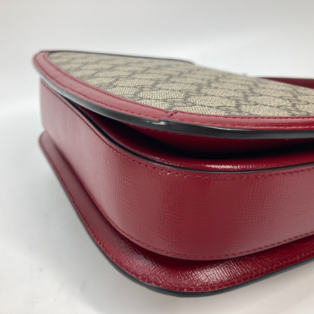 GUCCI Shoulder Bag 602204 GG Supreme canvas, leather beige GG Supreme Horsebit 1955 Women Used