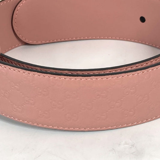GUCCI belt 281548 leather pink Micro Gucci Shima GG Women 70 Used