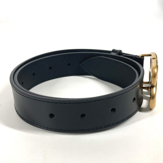 BALENCIAGA belt 680456 leather black GUCCI collaboration Hacker Project BB Logo Women Used