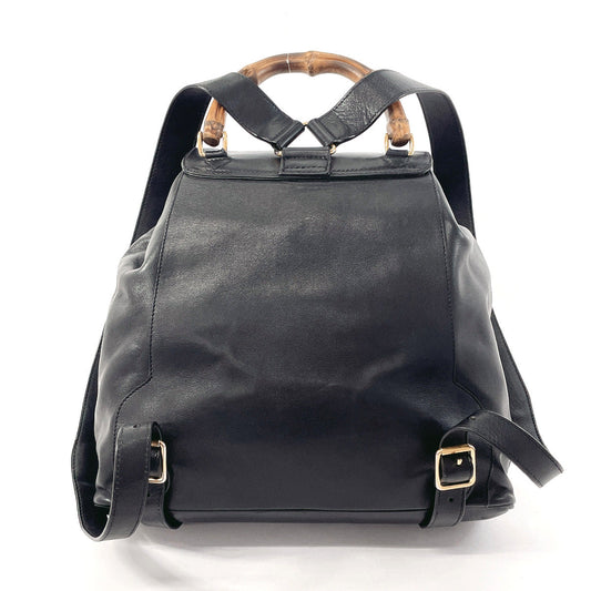 GUCCI Backpack 003 58 0016 leather black Bamboo Women Used