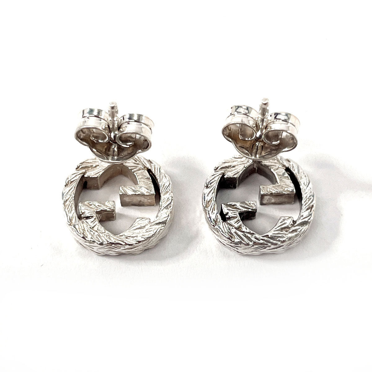 GUCCI Pierce Silver925 Silver Interlocking G