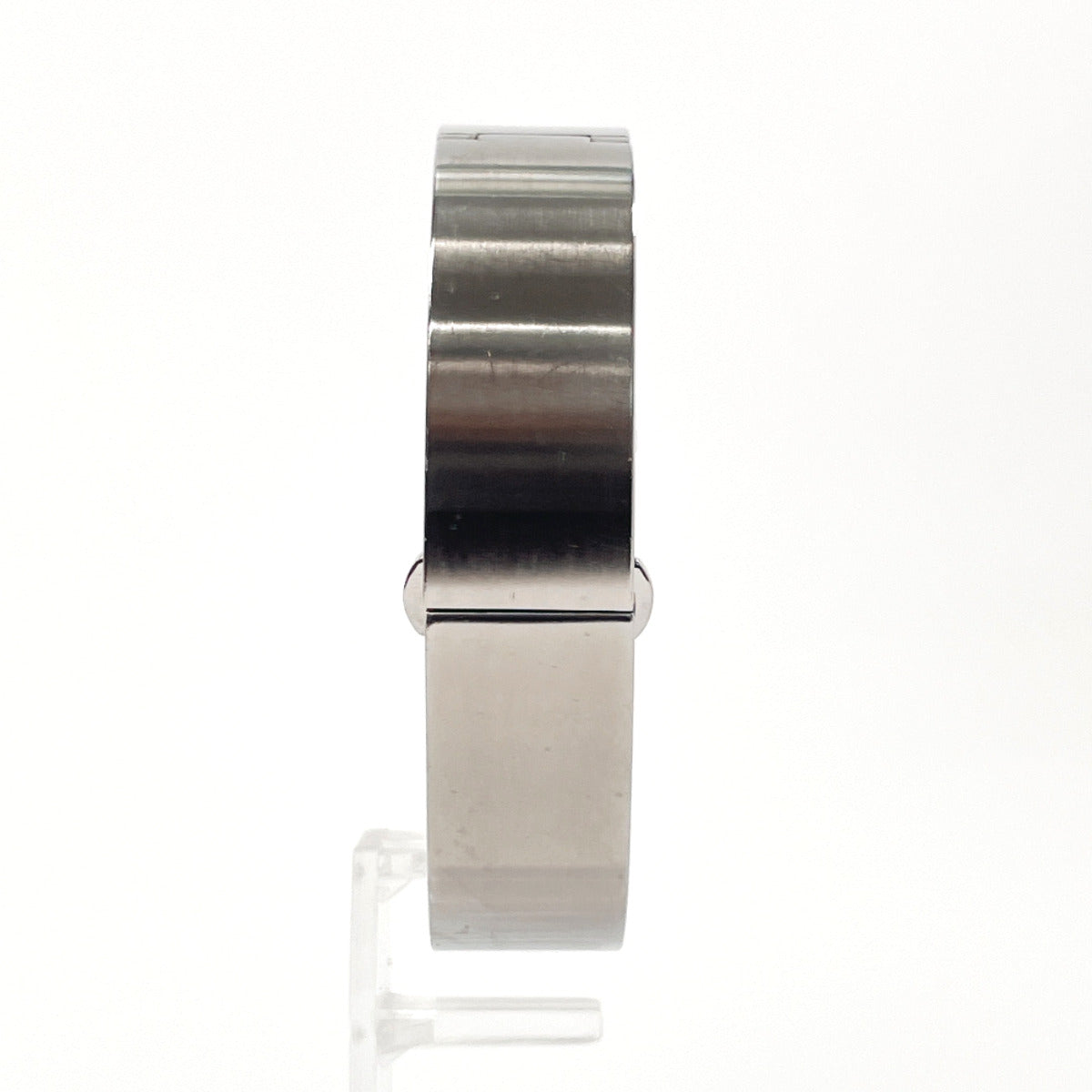 GUCCI Watches Quartz 2400S Stainless Steel Silver Bangle watch black dial Women Used