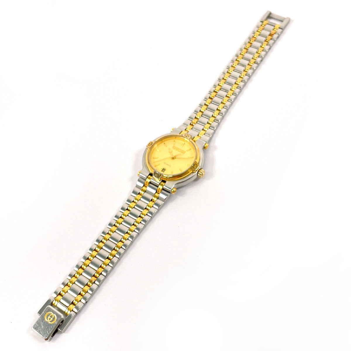 GUCCI Watches Quartz 9000L Stainless Steel , Gold Plated Silver gold dial Women Used