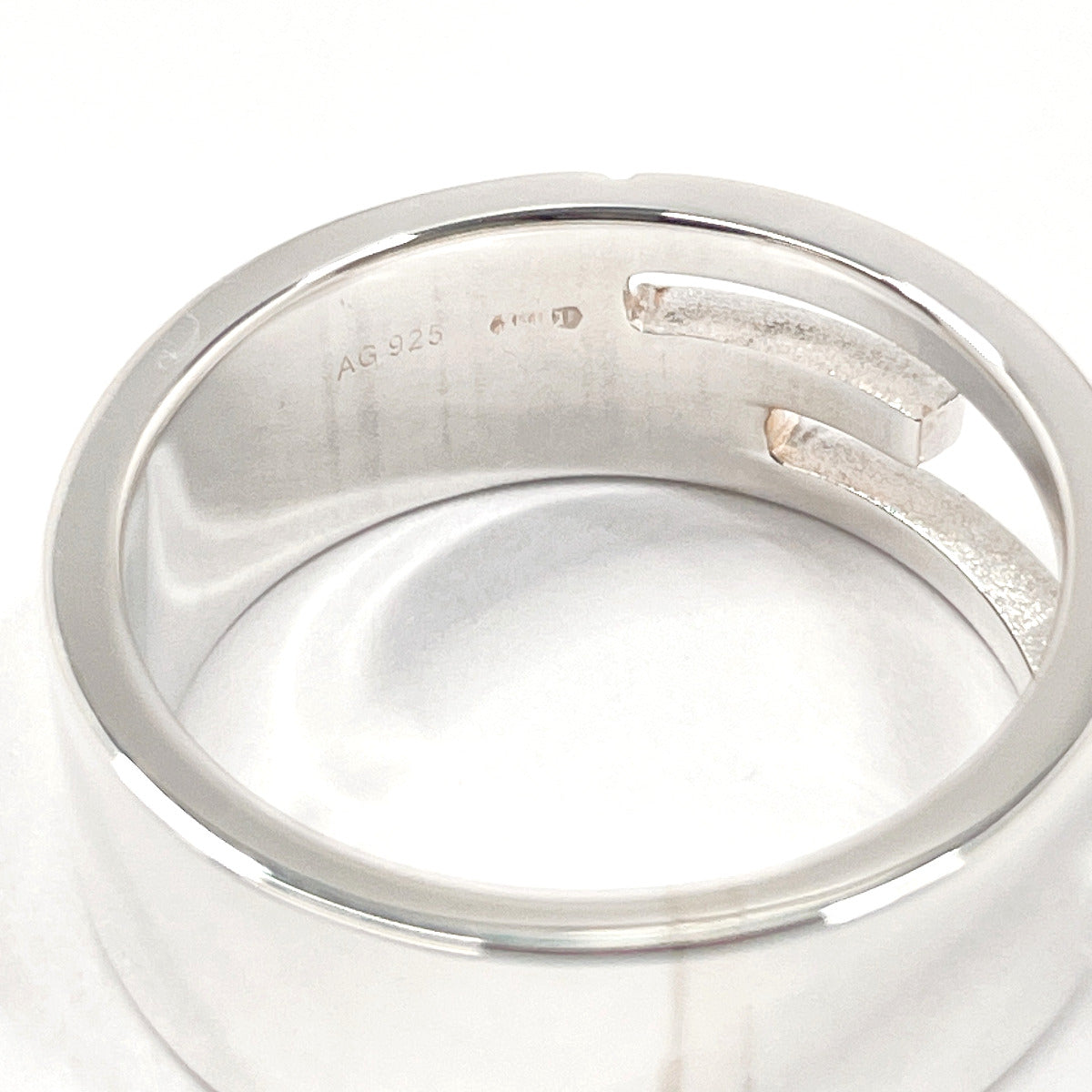 GUCCI Ring Silver925 Silver Branded Cutout G 16