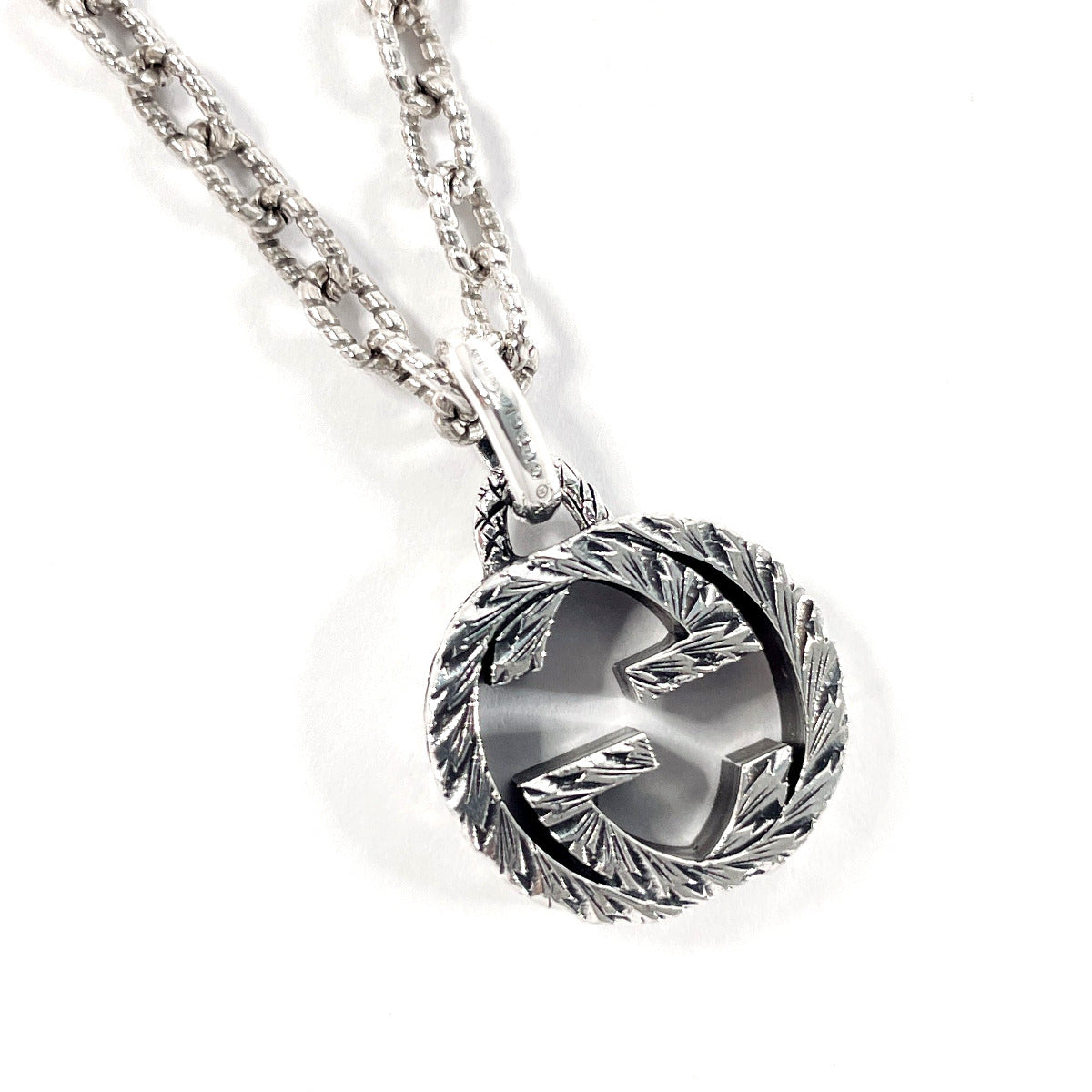 GUCCI Necklace 455307 J8400 0811 Silver925 Silver Interlocking G