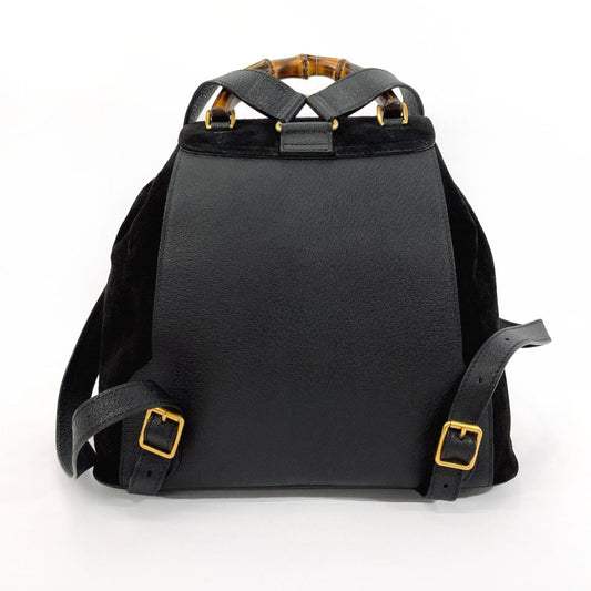GUCCI Backpack 003・1998 Suede, Leather black Bamboo