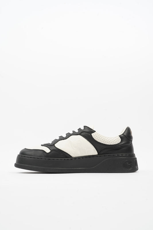Gucci GG Sneaker White / Black Leather EU 44 UK 10