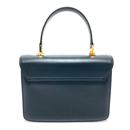 GUCCI Handbag 000.109.0121 leather Navy turn lock sideline Handbag Women Used