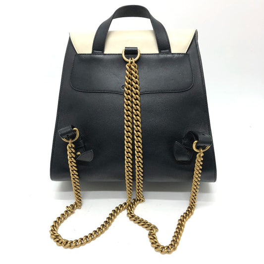 GUCCI Backpack 432266 leather black Studs Animalie Women Used