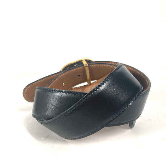 GUCCI belt 036�E519�E2964 leather black vintage GG logo buckle Women 65 Used