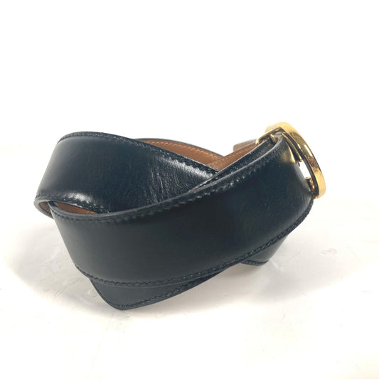 GUCCI belt 036�E519�E2964 leather black vintage GG logo buckle Women 65 Used