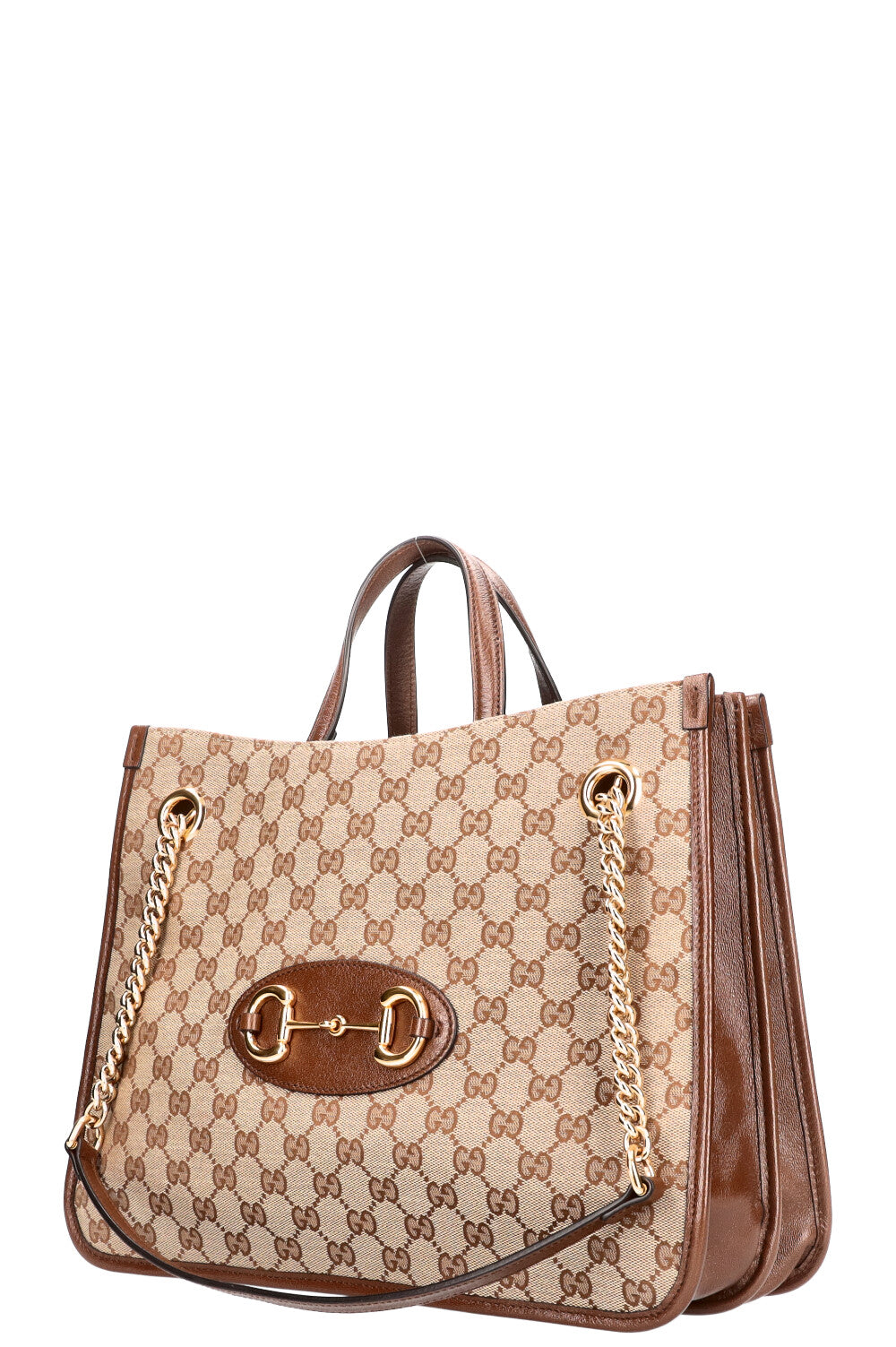 GUCCI Large Horsebit 1955 Tote Bag GG Canvas