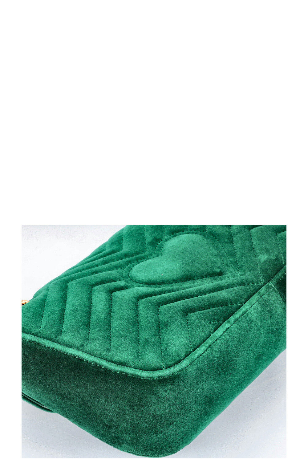 GUCCI GG Marmont Bag Green Velvet Small