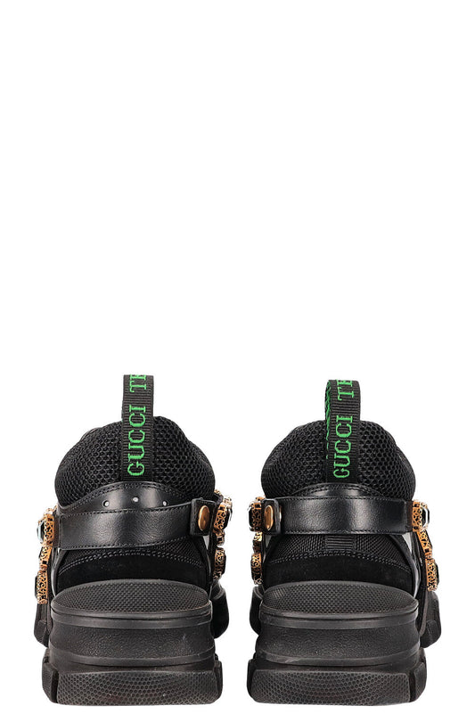 GUCCI Flashtreck Sneakers with Crystals Black