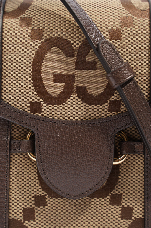 Gucci 1955 Horsebit Mini Beige and ebony GG supreme canvas Canvas