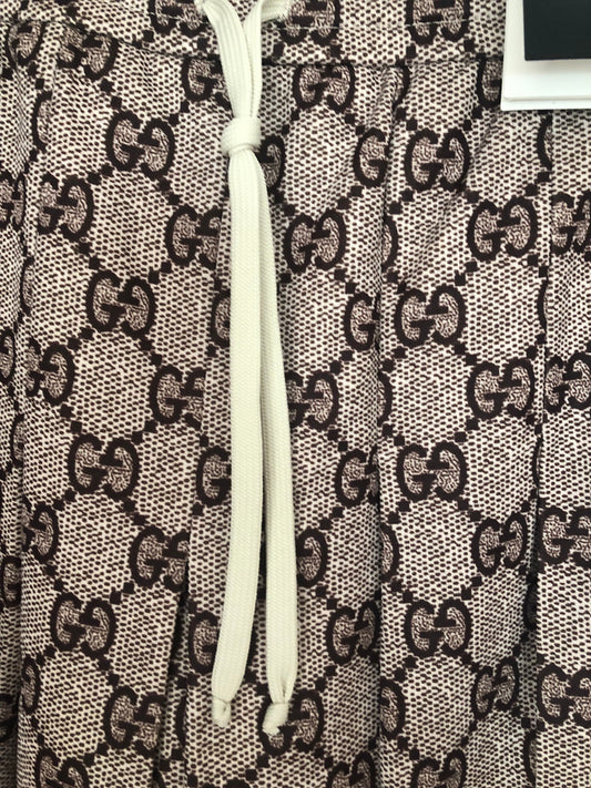 Gucci Interlocking GG Supreme Pleated Skirt