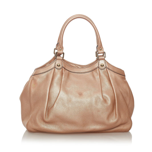 Beige Gucci Sukey Leather Tote Bag