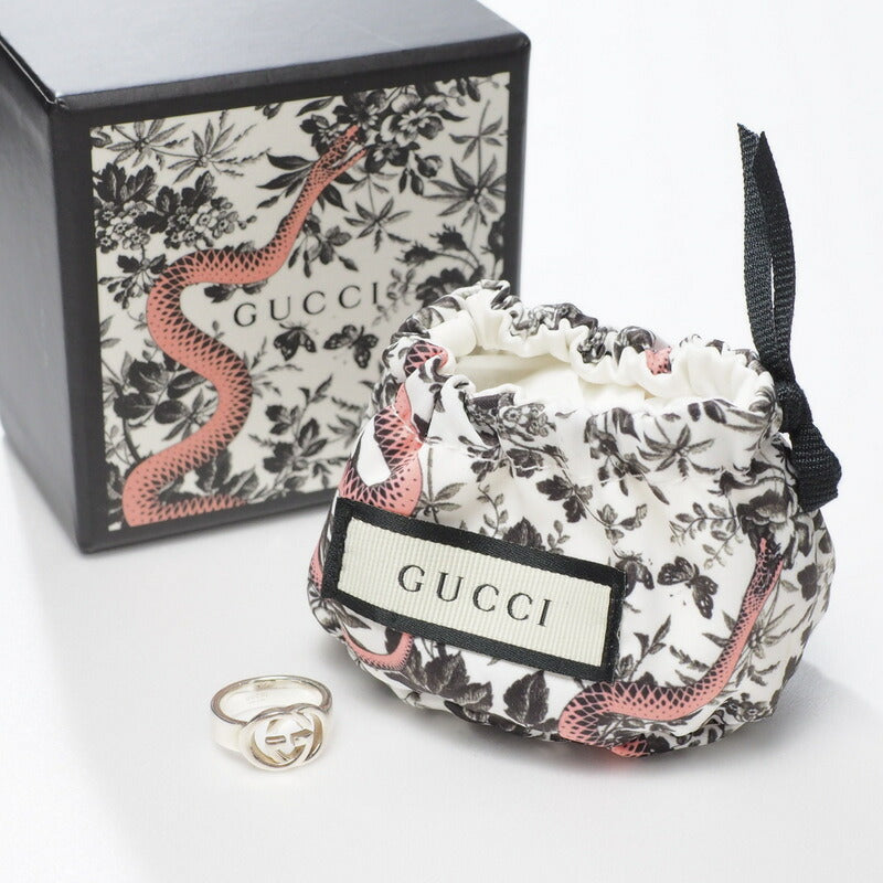 GUCCI Ring Ag925 Silver Interlocking G 9