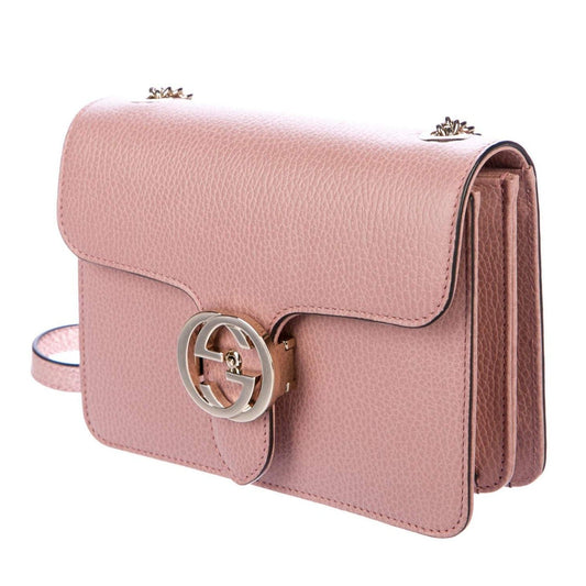 Gucci Interlocking GG Crossbody Bag in Soft Pink