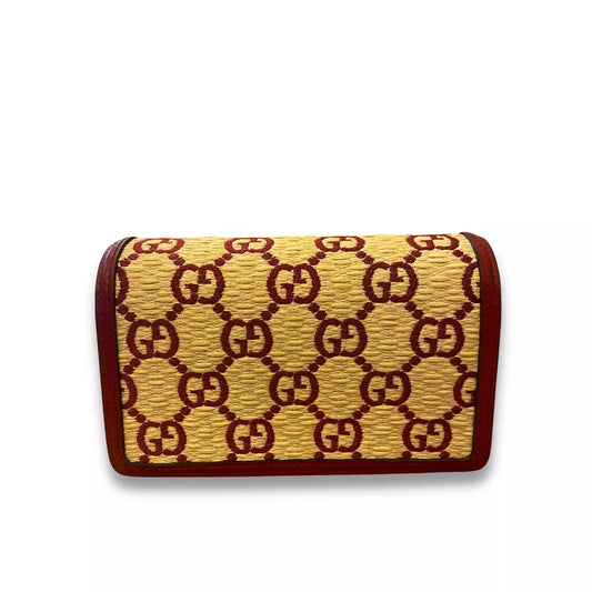 GUCCI BEIGE & BURGUNDY DIONYSUS MINI BAG