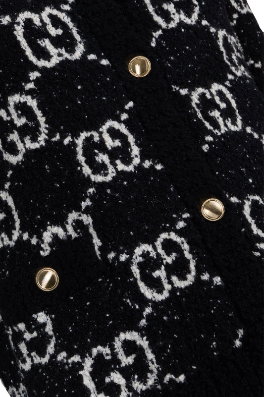 GUCCI Big GG Knit Cardigan Black