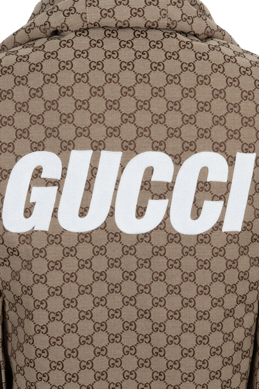 GUCCI Caban Hooded GG Canvas Jacket
