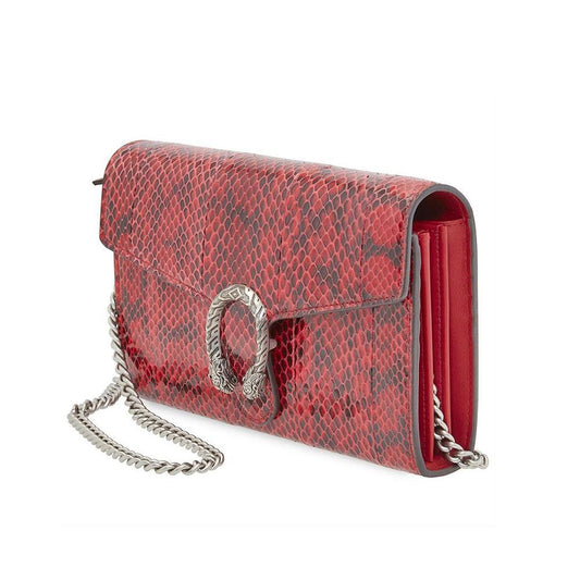 Gucci 401231 0416 Dionysus Women's Red Exotic Snake Skin Shoulder Bag (GG2066)